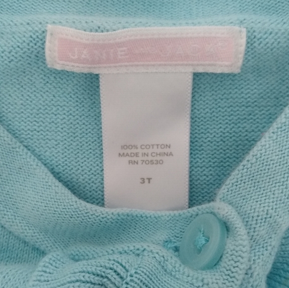 Janie And Jack Girls Light Blue Cardigan 3T - Picture 3 of 3